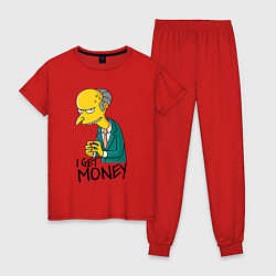 Женская пижама Mr. Burns: I get money