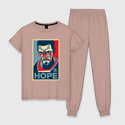 Пижама хлопковая женская Half-Life: Hope, цвет: пыльно-розовый