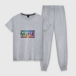 Пижама хлопковая женская Muse Colour, цвет: меланж