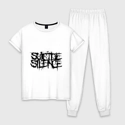 Пижама хлопковая женская Suicide Silence: Venom, цвет: белый