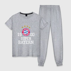 Пижама хлопковая женская Super Bayern 1900, цвет: меланж