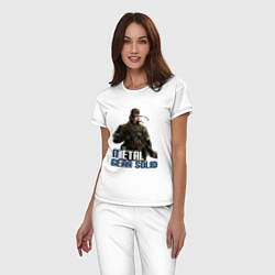 Пижама хлопковая женская Metal Gear Solid, цвет: белый — фото 2