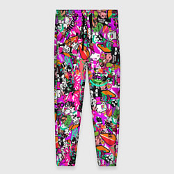 Брюки женские $-tickers, цвет: 3D-принт
