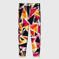 Женские брюки Разноцветные треугольники