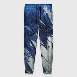 Женские брюки Серо-синее абстрактное