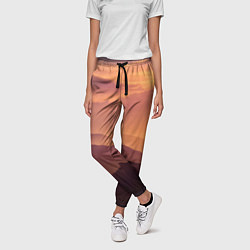 Брюки женские Закат в горах, цвет: 3D-принт — фото 2