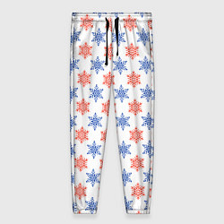 Женские брюки Снежинки паттернsnowflakes pattern