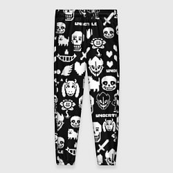 Женские брюки UNDERTALE PATTERN БЕЛЫЙ