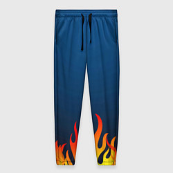 Женские брюки Пламя огня синий фон