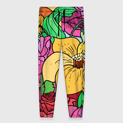 Женские брюки Красочные летние цветы Fashion trend