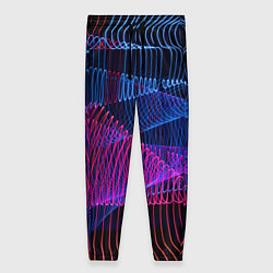 Женские брюки Неоновые электронные волнообразные линии