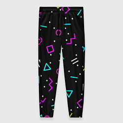 Брюки женские Colored neon geometric shapes, цвет: 3D-принт