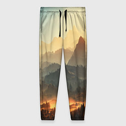 Женские брюки Рассвет в горах, пейзаж