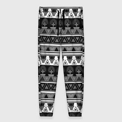 Женские брюки Черно-белый скандинавский орнамент
