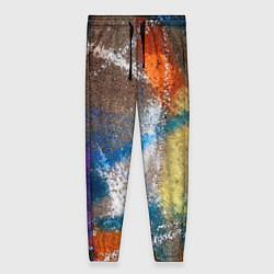 Женские брюки Рисунок цветными мелками на асфальте
