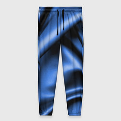 Брюки женские Складки гладкой синей ткани, цвет: 3D-принт