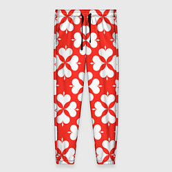 Женские брюки Четырехлистный клевер красный
