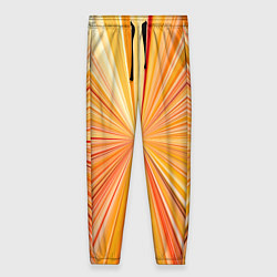 Женские брюки Абстрактные лучи оттенков оранжевого