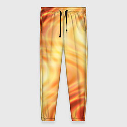 Женские брюки Абстрактные оранжево-жёлтые солнечные волны