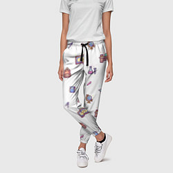 Брюки женские Паттерн - школа, цвет: 3D-принт — фото 2