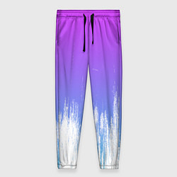 Женские брюки Фиолетовый градиент с потертостями
