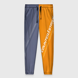 Женские брюки Counter Strike 2 Blue Orange Pattern