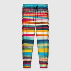 Женские брюки Разноцветные горизонтальные полосы