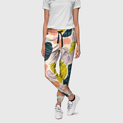Брюки женские Весенняя абстракция, цвет: 3D-принт — фото 2