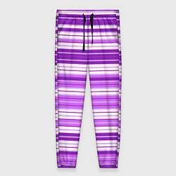 Брюки женские Фиолетовые полосы, цвет: 3D-принт