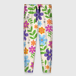 Брюки женские Цветочное царство, цвет: 3D-принт