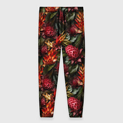 Женские брюки Тропические цветы