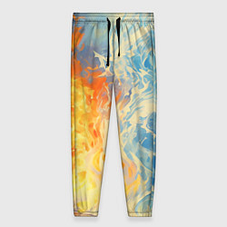 Женские брюки Вода и пламя абстракция