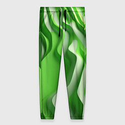 Женские брюки Зеленые объемные полосы