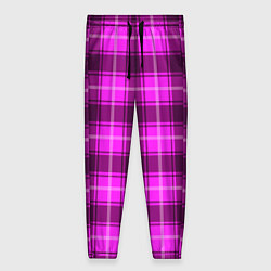 Женские брюки Шотландка розовая