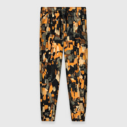 Брюки женские Мазки коричневой краски, цвет: 3D-принт