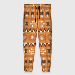 Женские брюки Brown tribal geometric