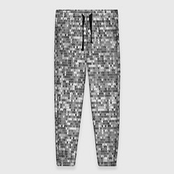 Женские брюки Узор серого вязанного трикотажа меланж