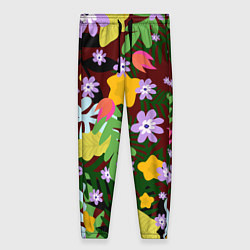 Женские брюки Гавайская цветочная расцветка