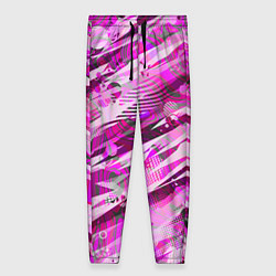Брюки женские Розовые паттерны, цвет: 3D-принт