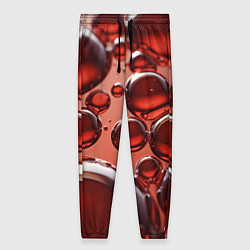 Брюки женские Крупные красные капли, цвет: 3D-принт