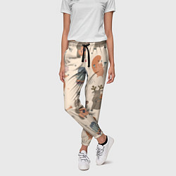 Брюки женские Животные с инструментами, цвет: 3D-принт — фото 2