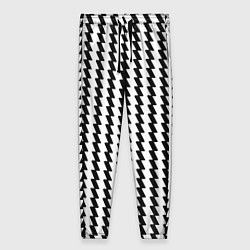 Брюки женские Чёрно-белые вертикальные полосы, цвет: 3D-принт