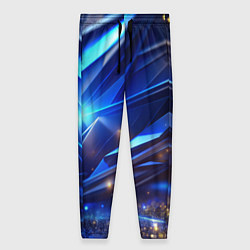 Женские брюки Синие плиты и блестки абстракции