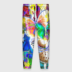 Брюки женские Живописные бабочки, цвет: 3D-принт