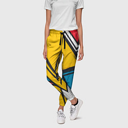 Брюки женские Загаражное граффити, цвет: 3D-принт — фото 2