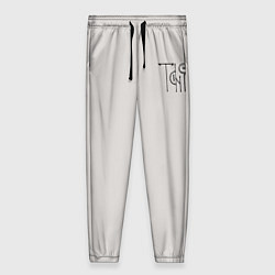 Женские брюки Таня вязью - чёрная надпись