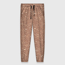 Брюки женские Пастельный коричневый текстура, цвет: 3D-принт