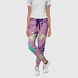 Брюки женские Пиксели фильтр, цвет: 3D-принт — фото 2