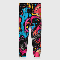 Женские брюки Psychedelic abstract guitar