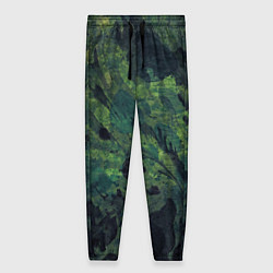 Женские брюки Абстракция - green camouflage background